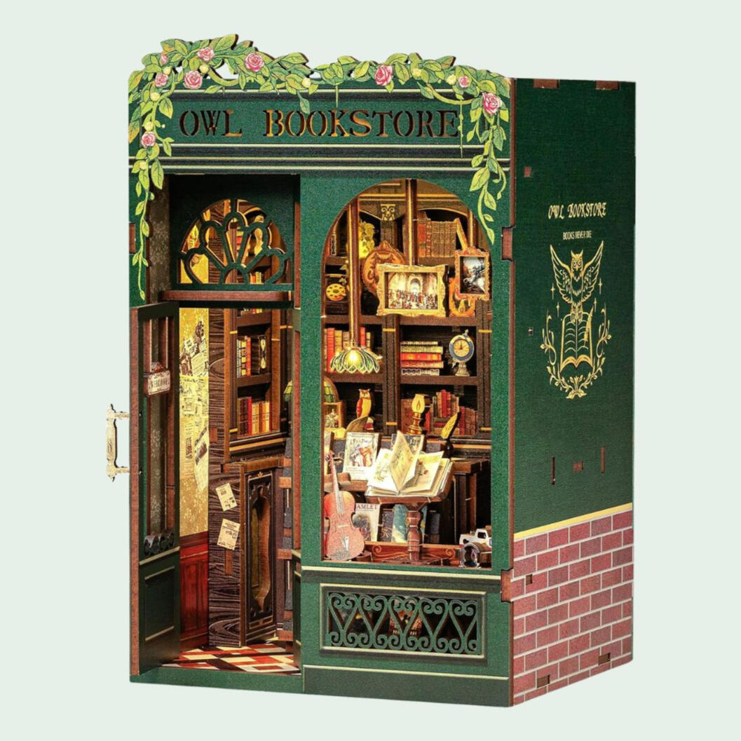 Light Up Owl Book Nook Illuminated Owl Book Nook